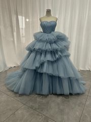 couture an/クチュールアン】 ロングドレス ブルー 如月れい着用 