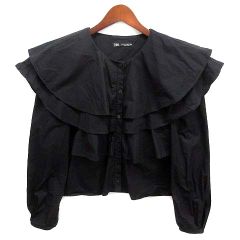 ヨリ yori 23SS フラットカラーティアードブラウス 長袖 F
