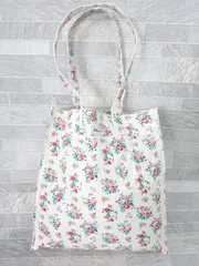 ◇ Θ Cath Kidston キャスキッドソン 花柄 トートバック ライトベージュ系 マルチ レディース E  【1507160010065】