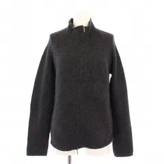 Sマックスマーラ 'S Max Mara ニットジャケット アウター ハイネック ジップアップ ウール カシミヤ混 M チャコールグレー /BBのサムネイル