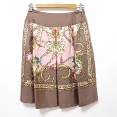 ユキトリイ YUKITORII シルク スカート スカーフ柄 総柄 x902249nのサムネイル