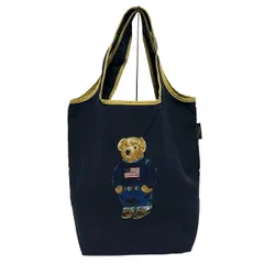 POLObyRalphLauren(ポロラルフローレン) トートバッグ美品  - ネイビー×イエロー×マルチ ポロベア/折りたたみ/エコバッグ