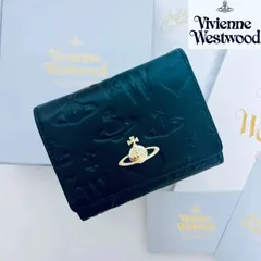 【最新作♡ショッパー付き】新品 ヴィヴィアン・ウエストウッド　三つ折り財布   ブラック 高級感