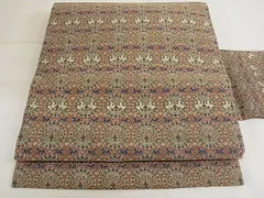 平和屋着物◎全通柄九寸名古屋帯　円文　白虎　朱雀　錦柄　正絹　逸品　AAAF4692Bsw