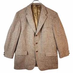 80s90sUSA製Harris TweedハリスツイードジャケットウールテーラードジャケットGANTベージュクルミぼたんvintageヴィンテージ41010