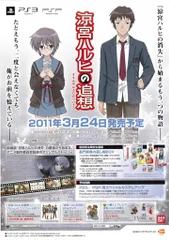 バンダイナムコ 販促用 涼宮ハルヒの追想(PS3/PSP) B2ポスター