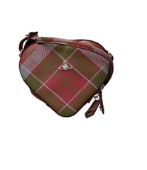 美品 ヴィヴィアンウエストウッド ショルダーバッグ 斜め掛け ハートモチーフ チェック柄 レディース Vivienne Westwood