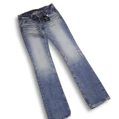 【新品 Y2K】 MOUSSY マウジー ダメージ加工★ スリム ブーツカット デニム パンツ ジーンズ Sz.25　レディース 未使用