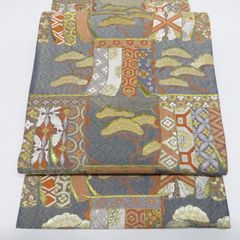 けいこう R7SK342 袋帯 汕頭刺繍 蘇州刺繍 華文 唐草 六通柄 R7SK342 袋帯 汕頭刺繍 蘇州刺繍 華文 唐草 花 豪華 六通柄