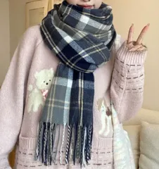 【ブラック】チェック柄 マフラー レディース 大判 ストール 秋冬 防寒 おしゃれ ふわふわ 柔らかい 暖かい 通勤 通学 防寒アイテム おしゃれ シンプル カジュアル