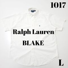 Ralph Lauren　ラルフローレン　BLAKE　半袖シャツ　白　ロゴ刺繍