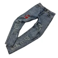 リーバイス LEVIS 550 テーパード ジーンズ 【ダメージリメイク】 クラッシュ デニムパンツ W30 メンズ 古着 Y2K ●Ja8306