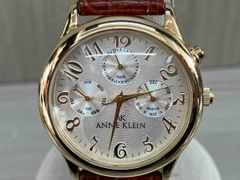ANNE KLEIN Quartz case size 3.6cm Leather strap Belt signs of wear