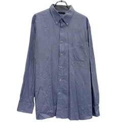NAUTICA 長袖 無地シャツ XL ブルー ノーティカ ボタンダウン ビッグサイズ 胸ポケット シンプル 古着卸 アメリカ仕入 a612-7960のサムネイル