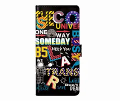 [OPPO Reno A] Xperia 1 VI SO-51E ケース 手帳型 スカラー スマホケース エクスペリア SO-52E SO-53D SO-52D SO-52C SO-51C 手帳 カバー カード収納 スタンド付 ScoLar カラフル ネオン柄のサムネイル