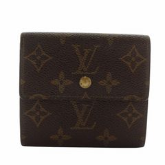 美品 ルイヴィトン 二つ折り財布 Wホック モノグラム ポルトモネビエ ブラウン LOUIS VUITTON ルイ ヴィトン Wホック財布 三つ折り財布