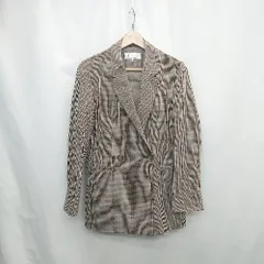 ◇ ⊇ ROPE' PICNIC ロぺピクニック 千鳥柄系 長袖 テーラードジャケット サイズ38 ブラウン系 レディース E  【1502200007562】