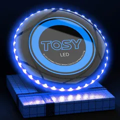 【在庫処分】TOSY フライングディスク - 1600万色RGBまたは36個のLED、非常に明るい、スマートモード、自動ライトアップ、充電式、クリスマス、誕生日、キャンプギフト、男性/男の子/ティーン/子供向け、175gフリスビー 0