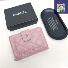【今日特価】シャネル 8354 ミニウォレット, ブラック＆ピンク, 高級ラムレザー使用, コンパクトで多機能なデザイン！[本日特価|新品未使用品]