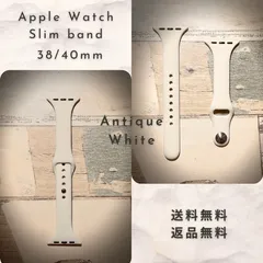 ホワイト◆Apple Watch スリムシリコン バンド 38/40/41