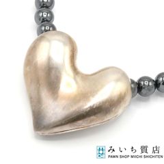ジョージジェンセン 247B ヘマタイト ハート ネックレス 925 刻印 ジョージジェンセン 247B ヘマタイト ハート ネックレス 925
