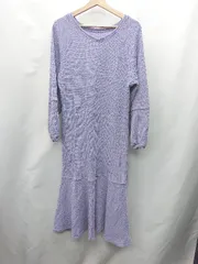 ◇ ⊇ CIAOPANIC TYPY サーマル ボリューム袖 ステッチデザイン 長袖 ロング丈 ワンピース サイズ1 ブルー レディース E  【1502060005692】