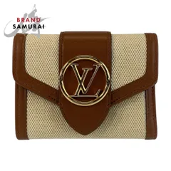【美品】IC ルイヴィトン ポルトフォイユ LV ポンヌフ コンパクト 折り財布 LOUIS VUITTON ルイヴィトン M83666 ポルトフォイユ・カプシーヌ