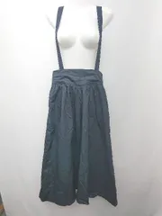 ◇ nano universe ナノ ユニバース 膝下丈 ジャンパースカート サイズ38 ネイビー系 レディース P  【1405290000652】