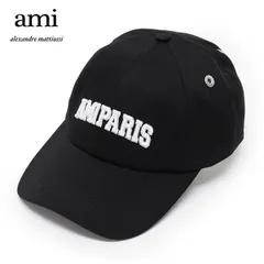 AMI PARIS アミ パリス ブラックロゴキャップ 帽子 BFUCP006.CO005 001 新品 イタリア正規品