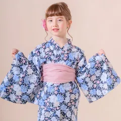 【ピオニー紺】ワンピースにもなる浴衣　2WAYセパレート浴衣  キャサリンコテージ　TAK