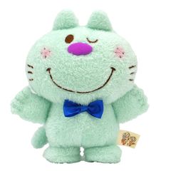 ADO MIZUMORI　水森亜土 ねこ ぬいぐるみ　Sサイズ　ミント　 MT　213112-25　ナカジマコーポレーション