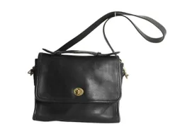 【お得なクーポン配布中!】 オールドコーチ 本革 レザー 2way レザーバッグ 古着 COACH ショルダーバッグ ハンドバック コーチ レディース メンズ 肩掛け 斜め掛け 黒