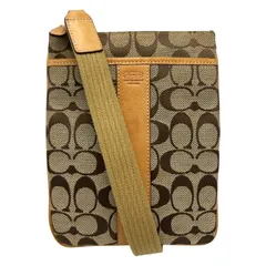 COACH コーチ シグネチャー ショルダーバッグ 鞄 ブランド ミニ コンパクト 小さめ レディース 中古 W４