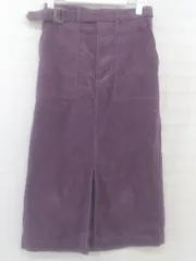 ◇ Simplicite シンプリシテェ フロントスリット コーデュロイ ロング タイト スカート パープル系 レディース P  【1301060003123】