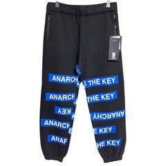 定価55000円 UNDERCOVER 裏起毛 スウェットパンツ ANARCHY IS THE KEY UC2D4504-3 B.BLACK サイズ２アンダーカバー SWEAT PANTS アナーキー ブラック 黒
