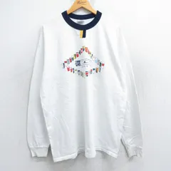 XL/古着 長袖 ビンテージ Tシャツ メンズ 00s オール HOCR チョコチン コットン クルーネック 白 ホワイト 25jun12 中古