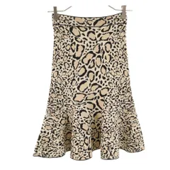 ビーシービージーマックスアズリア レオパード柄 ミディスカート XXS ベージュ 他 BCBGMAXAZRIA ヒョウ柄 ストレッチ レディースのサムネイル
