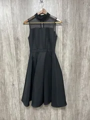 fashion letter ドット Aライン チュール 結婚式二次会 ドレス ワンピース sizeM/黒 ■■◎レディース