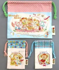 【中古】バッグ 集合 きんちゃく3枚セット 「Duffy and Friends-ダッフィー＆フレンズ-」 東京ディズニーシー限定