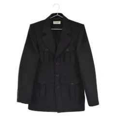 SAINT LAURENT PARIS (サンローランパリ) 23SS Single Breasted Multi Pocket Jacket シングルブレステッドマルチポケットジャケット ブラック 731986 Y7E61のサムネイル