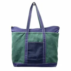 エルエルビーン L.L.BEAN 90s トートバッグ ショルダーバッグ 肩掛け キャンバス 大容量 緑 グリーン 紺 ネイビー 0731