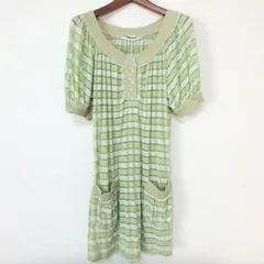 #snc GKITALIYA 伊太利屋 チュニック 11 緑系 ボーダー ストーン レディース [855275]のサムネイル