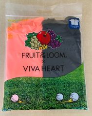 【新品・訳あり】VIVA　HEART　モックネックＴシャツ　2枚組　ブラック・サーモンピンク　50サイズ