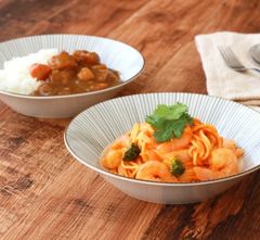 MINTON セレブレーション　パスタ・カレー皿4色セット 美濃焼】カレー皿 4色 セット たまご型【EAST table】皿 ワン