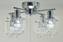 M3183-186-148】クリスタルシーリングライト ガラス LED電球付き