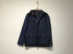 本物ジーユーGUコットンナイロンジップミリタリーマウンテンパーカージャケット長袖サーフアメカジミリタリースケーターストリートビジネススーツパーティードレスゴルフメンズ紺ネイビーM