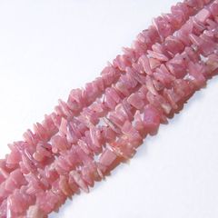 アルゼンチン産インカローズ（ロードクロサイト）・さざれビーズ 約6mm 一連約38cm（天然石/ビーズ）