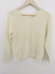 ◇ SENSE OF PLACE by URBAN RESEARCH アンゴラ混 ニット Vネック 長袖 セーター サイズF オフホワイト レディース P  【中古】 【1210050010808】