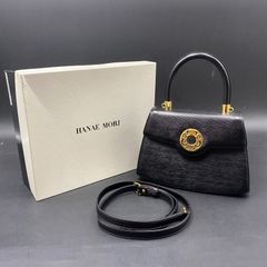 レア 美品 HANAE MORI フォーマル ハンドバッグ ブラック ハート 