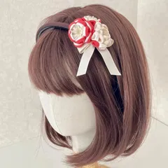 つまみ細工カチューシャ~梅リボン~一点物❇︎ひな祭り❇︎卒業式❇︎浴衣❇︎七五三髪飾り